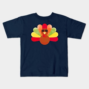 Thanksgiving Turkey with Sunglasses Kids T-Shirt